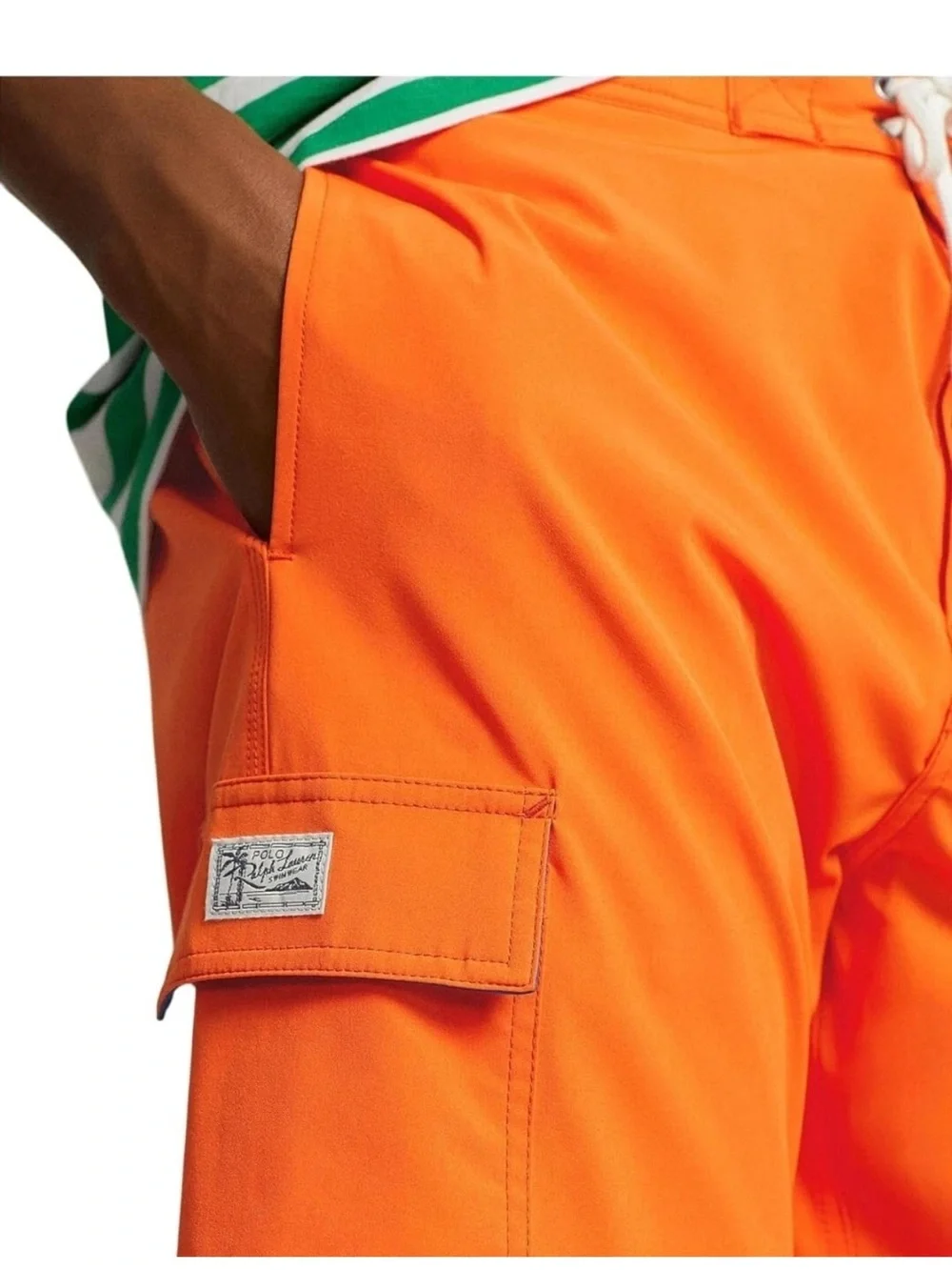 Ralph Lauren Kailua Classic-Fit Swim Trunks Orange size Large